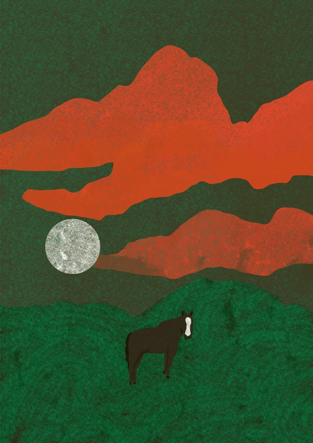 Emerald Midnight contemporary wall art print by Lily Kong - sold by DROOL