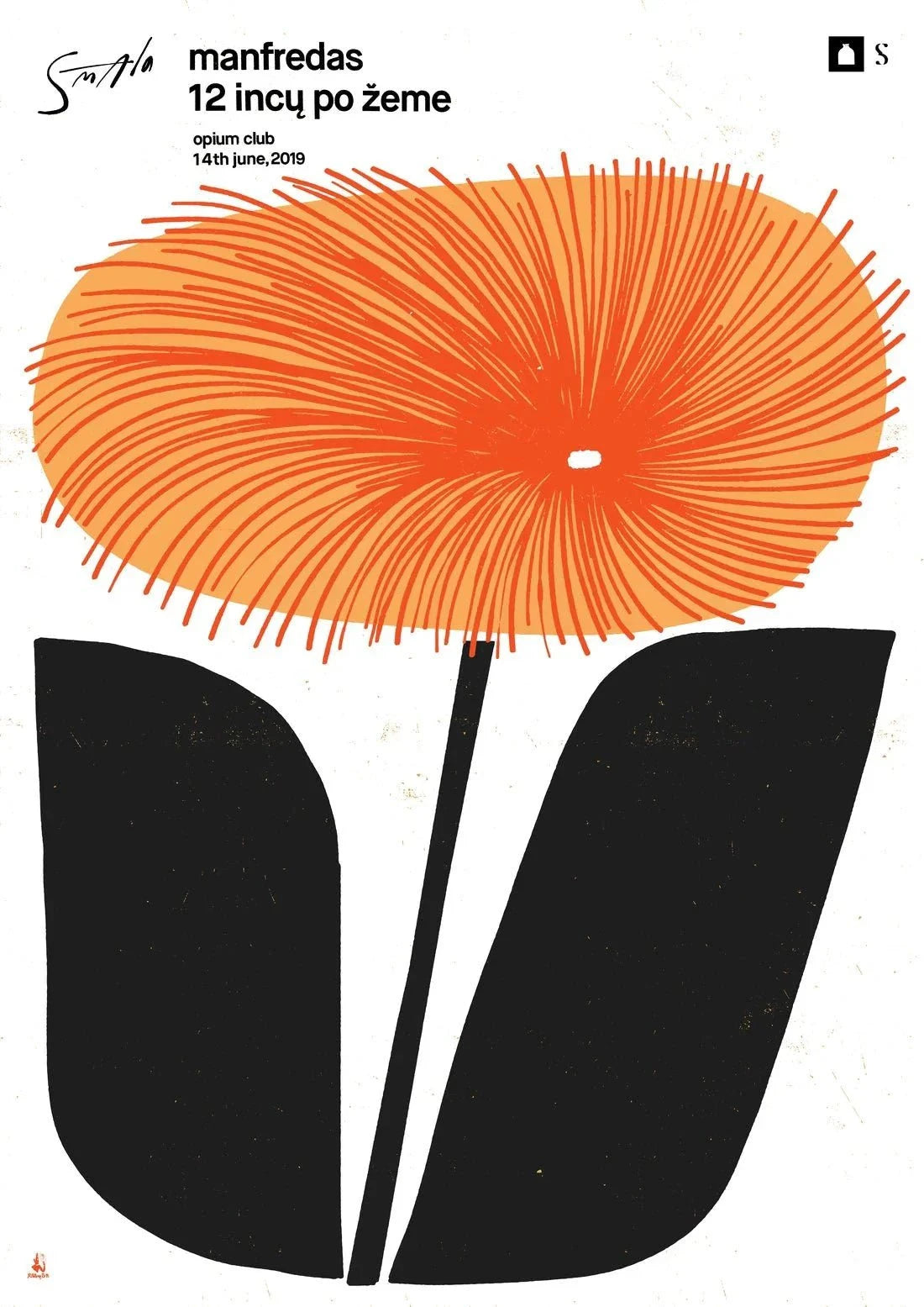 Smala Flower contemporary wall art print by Floating Bstrd - sold by DROOL