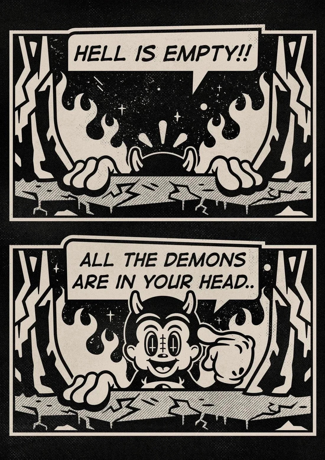 Hell Is Empty contemporary wall art print by Laserblazt - sold by DROOL