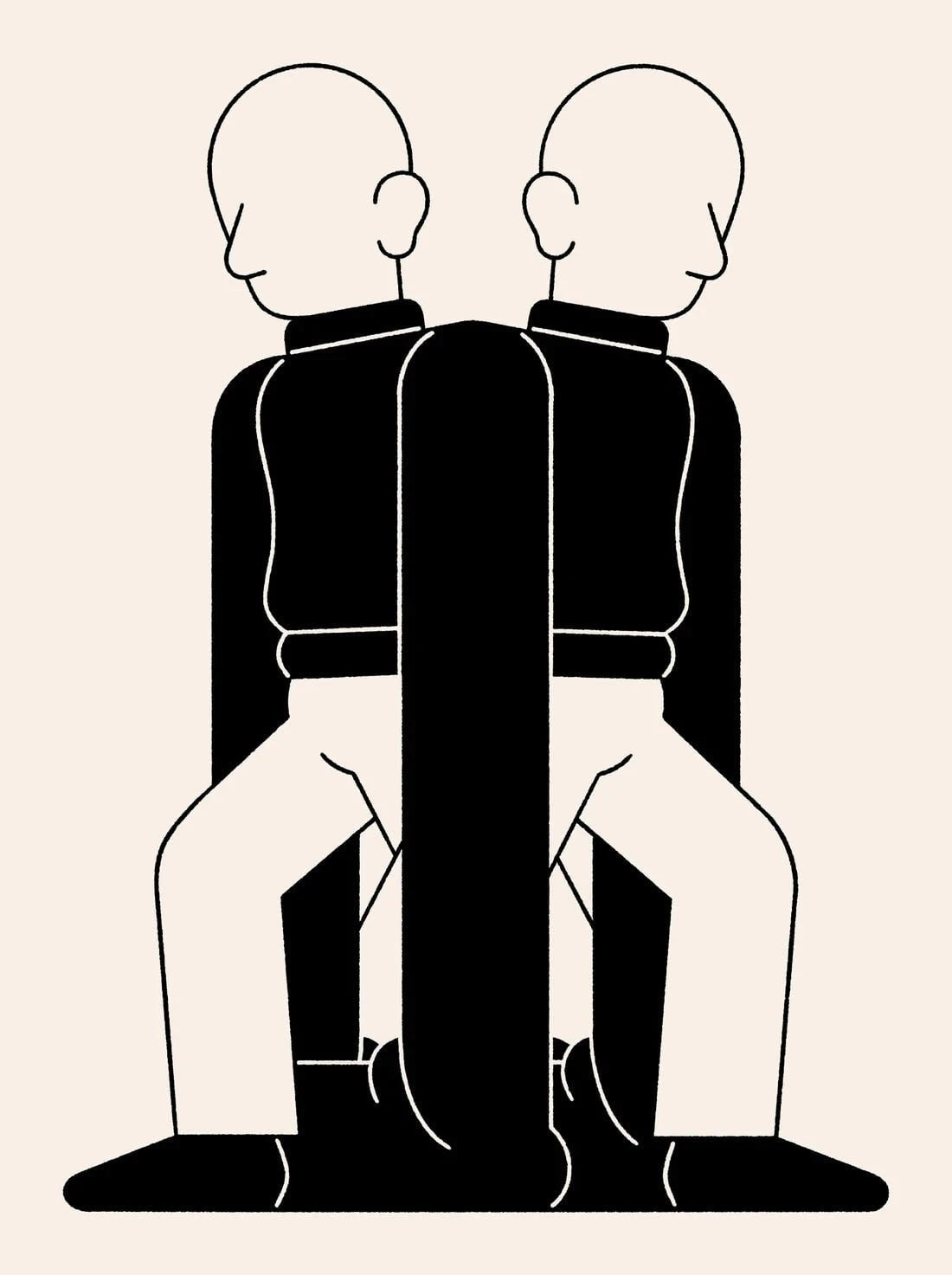 Twin Flames contemporary wall art print by Matto Jennings - sold by DROOL