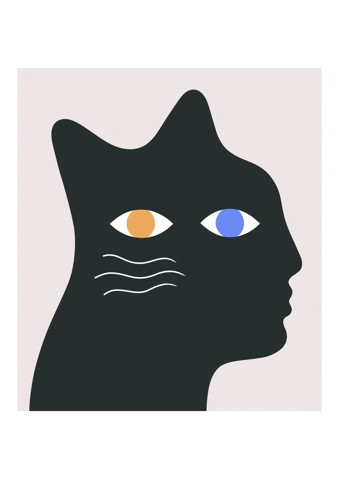 Catman contemporary wall art print by David Vanadia - sold by DROOL