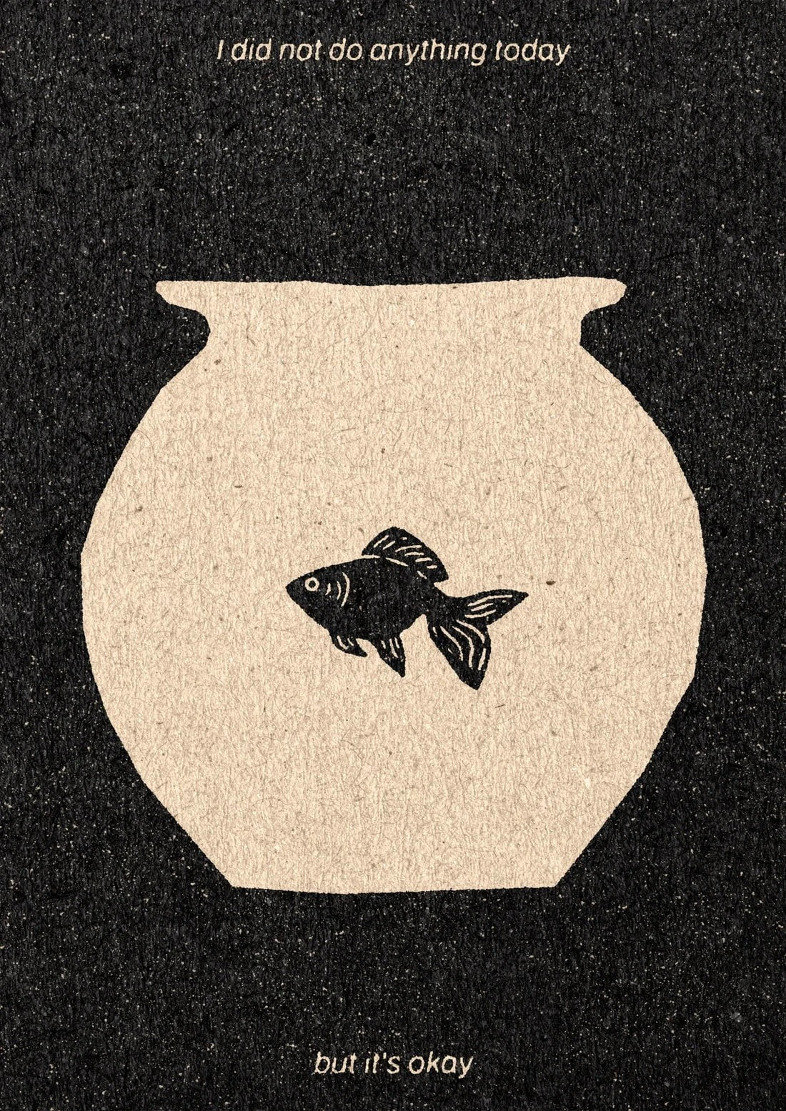 It's Okay contemporary wall art print by David Schmitt - sold by DROOL