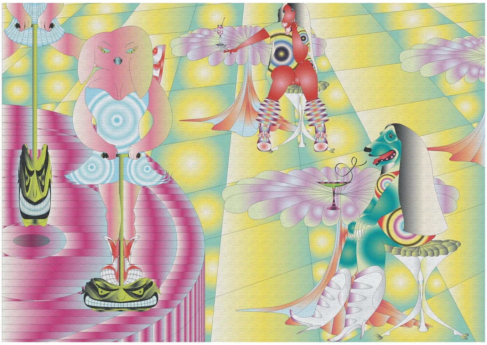 Dogpogo contemporary wall art print by Firpal Jawanda - sold by DROOL