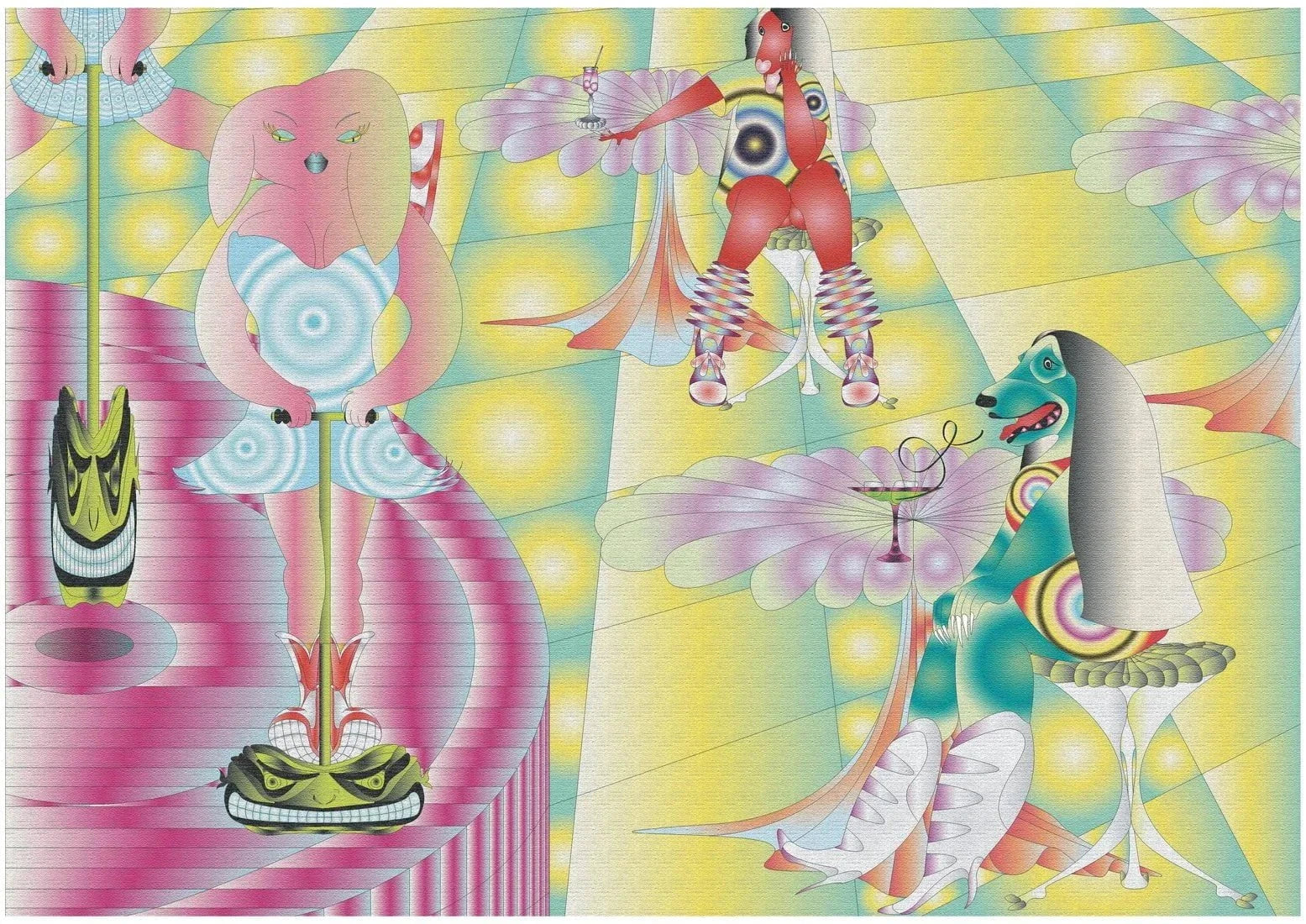 Dogpogo contemporary wall art print by Firpal Jawanda - sold by DROOL