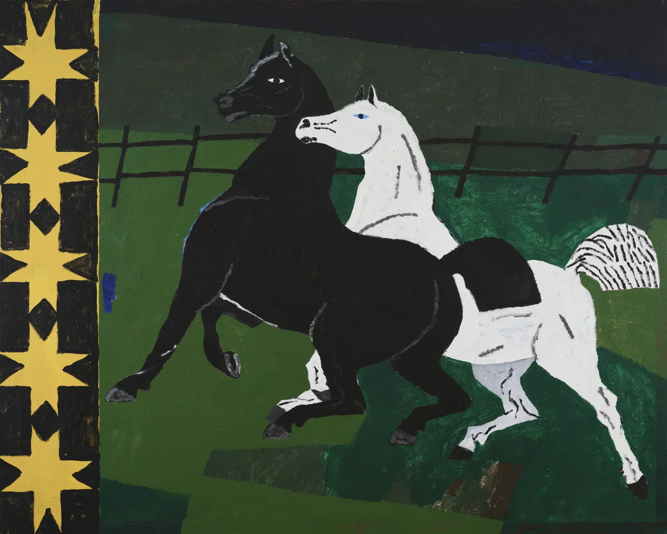 Ponies contemporary wall art print by Colby Edwards - sold by DROOL