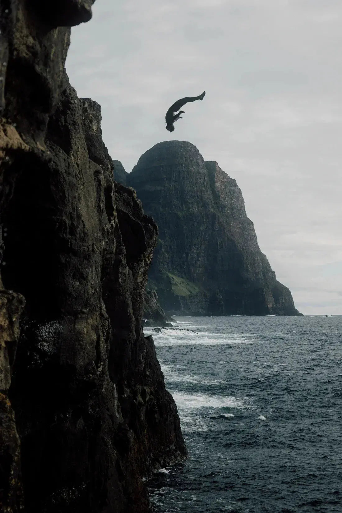 Cliff Diver contemporary wall art print by Hannes Becker - sold by DROOL