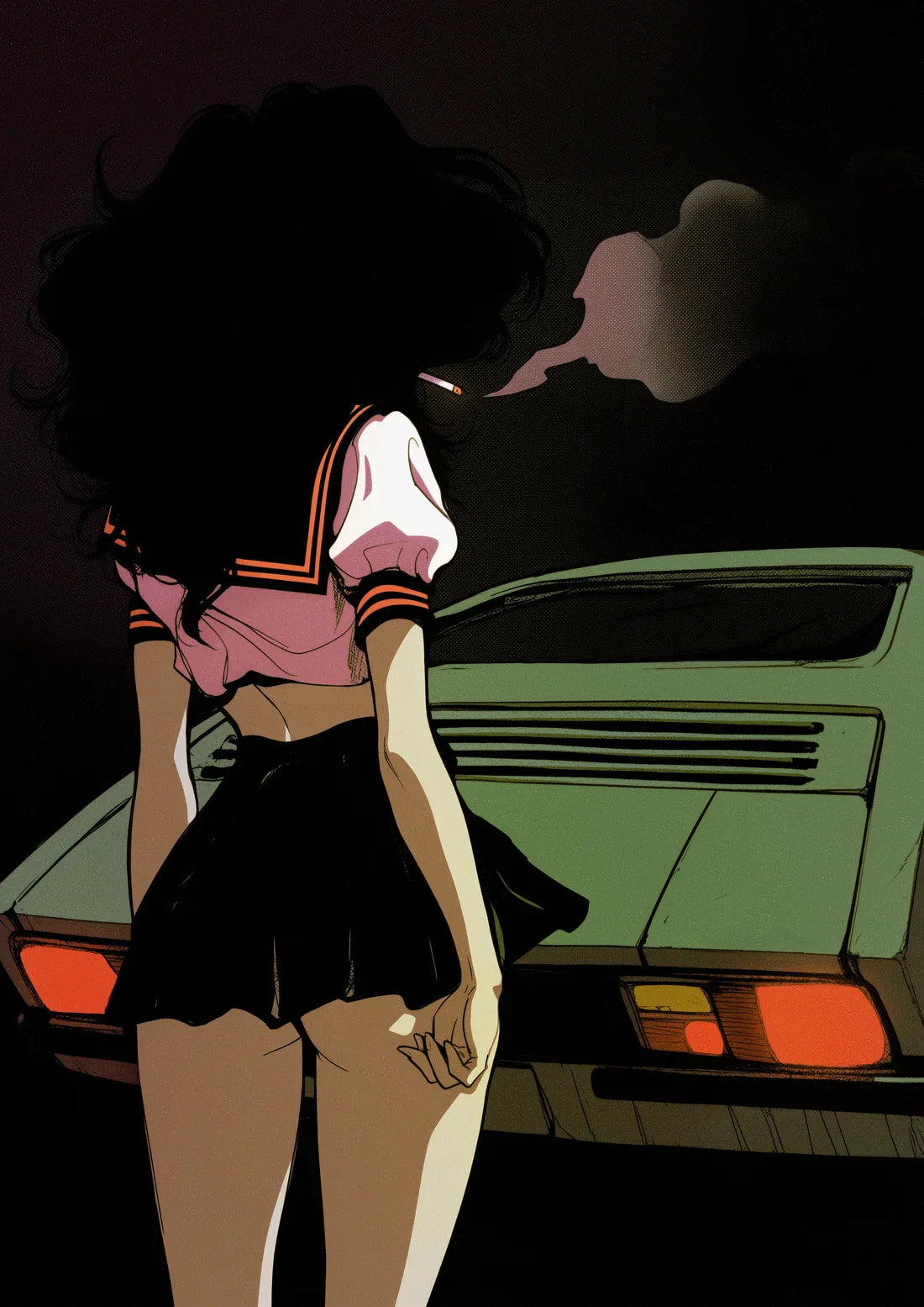 Drift Noir contemporary wall art print by dolorsilentium - sold by DROOL