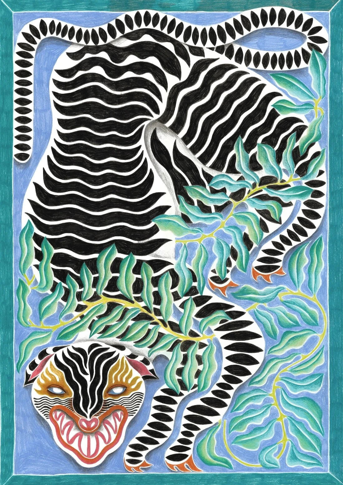 Big Cat contemporary wall art print by Carla Petelski - sold by DROOL