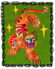 Tiger In Green contemporary wall art print by Kwonny - sold by DROOL