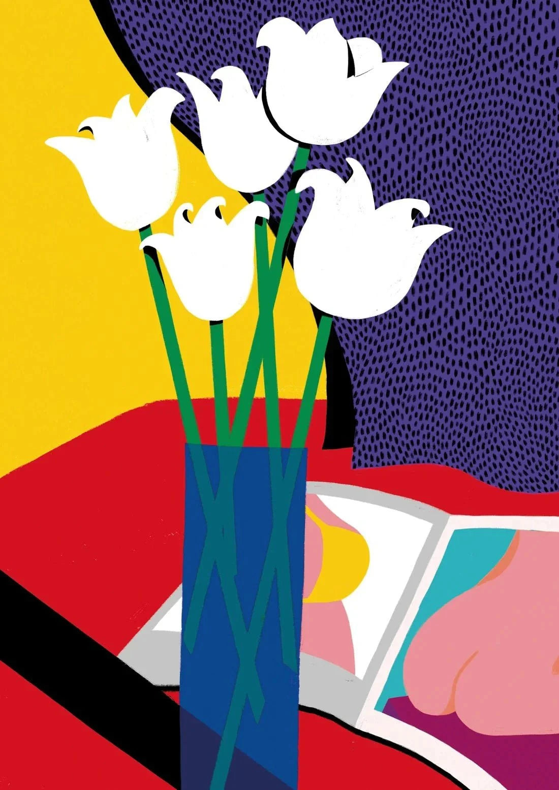 Flowers contemporary wall art print by Johanna Noack - sold by DROOL