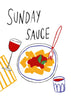 Sunday Sauce contemporary wall art print by DROOL Collective - sold by DROOL