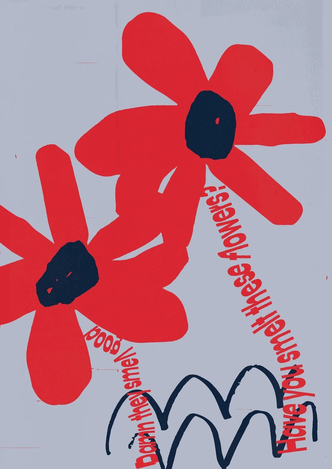 Have you smelt these flowers? contemporary wall art print by Lou Wang - sold by DROOL