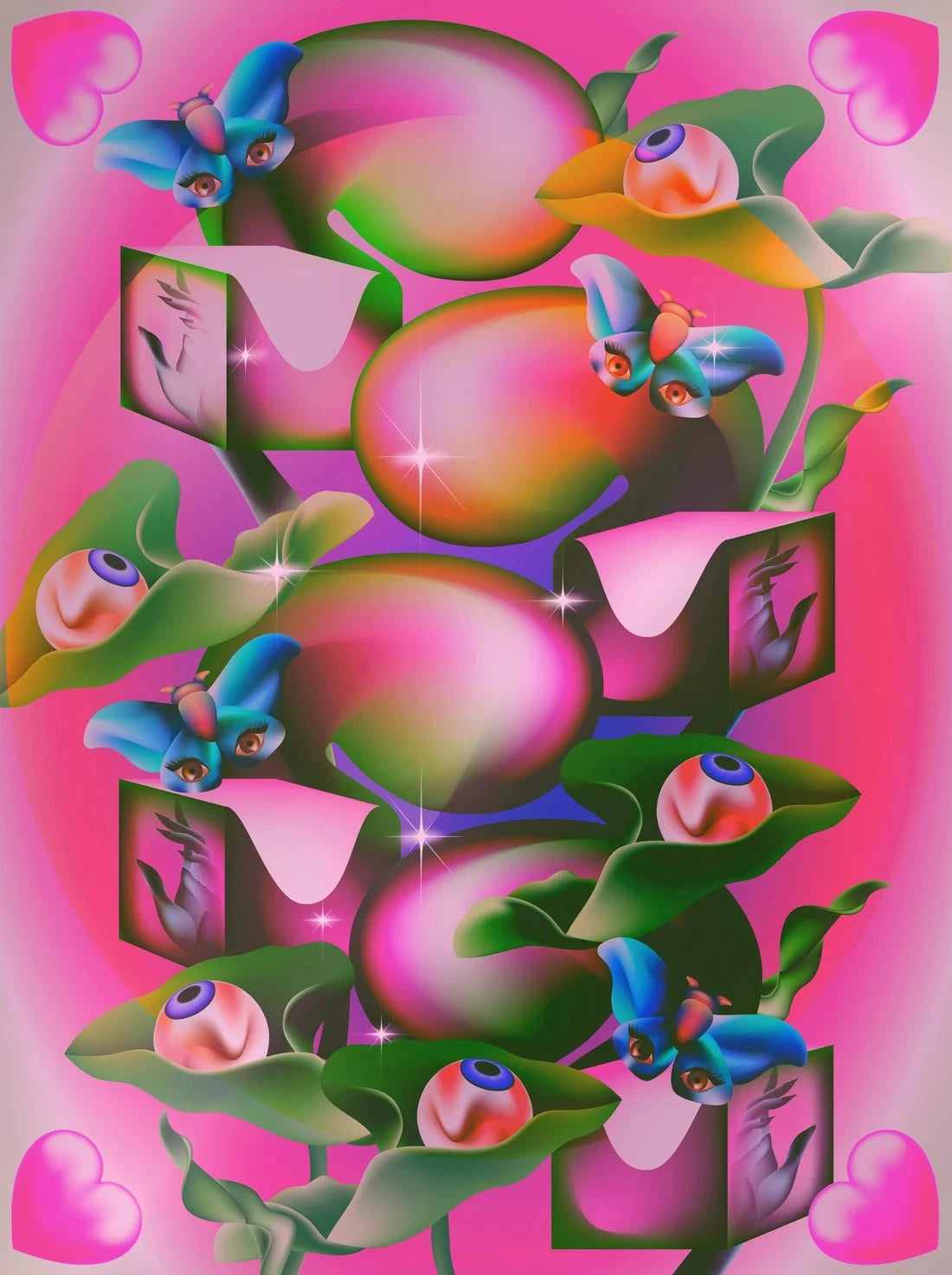 Fairy Garden contemporary wall art print by Paulina Almira - sold by DROOL