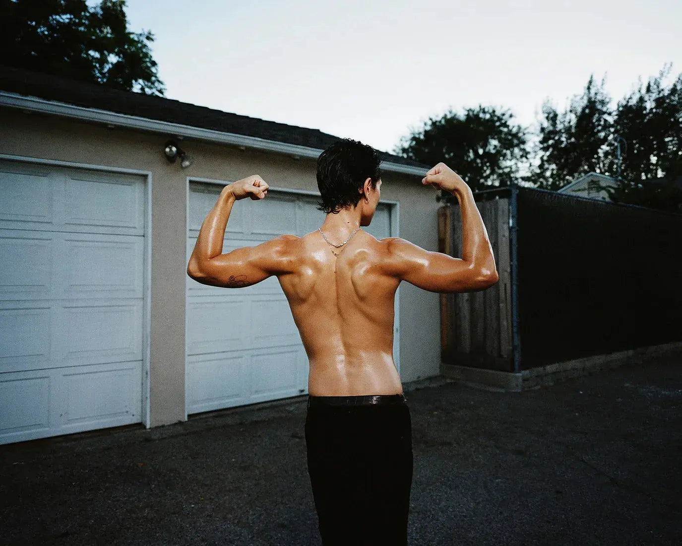 Backyard Flex contemporary wall art print by Lauren Withrow - sold by DROOL