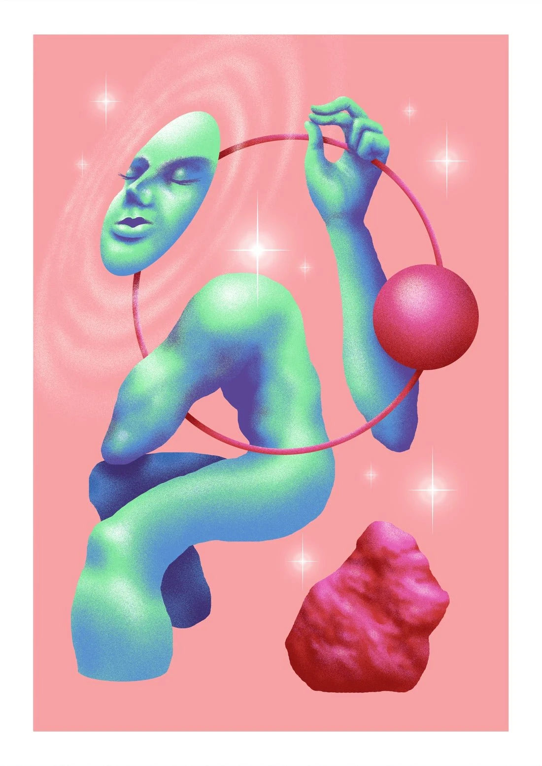 Cosmic Balance contemporary wall art print by Itamar Makover - sold by DROOL
