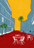 Cafe Terrace contemporary wall art print by mareykrap - sold by DROOL