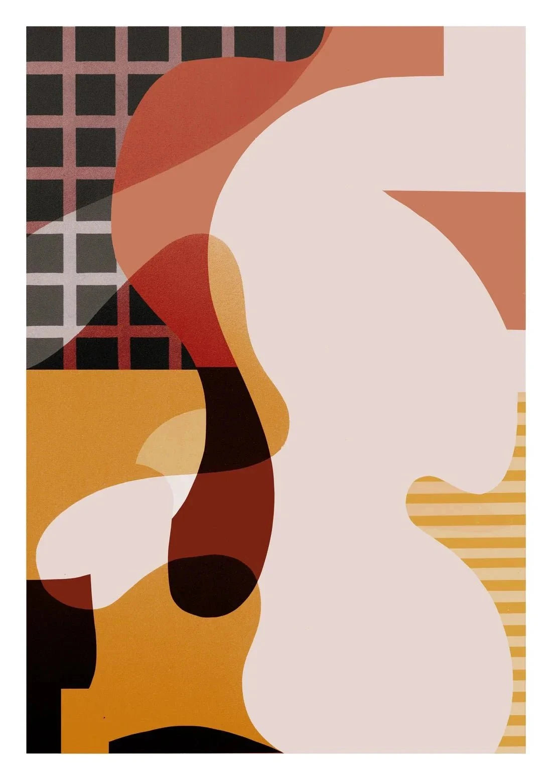 Homespun contemporary wall art print by Rikki Hewitt - sold by DROOL