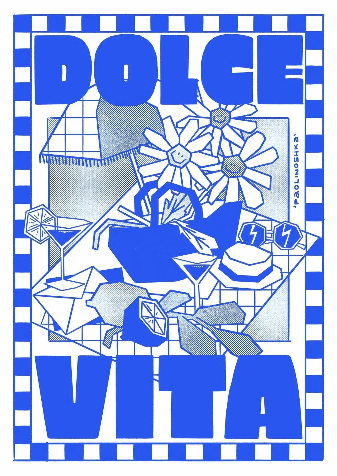 Dolce Vita contemporary wall art print by Paolinoshka - sold by DROOL