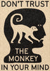 Don't Trust The Monkey contemporary wall art print by David Schmitt - sold by DROOL