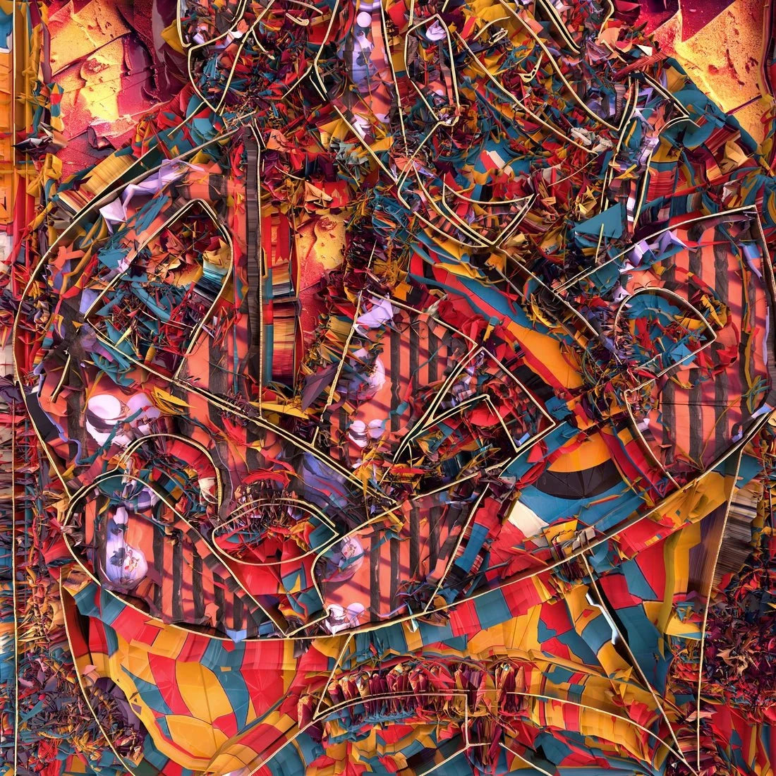 Embrace contemporary wall art print by Misbah Anjum-James - sold by DROOL