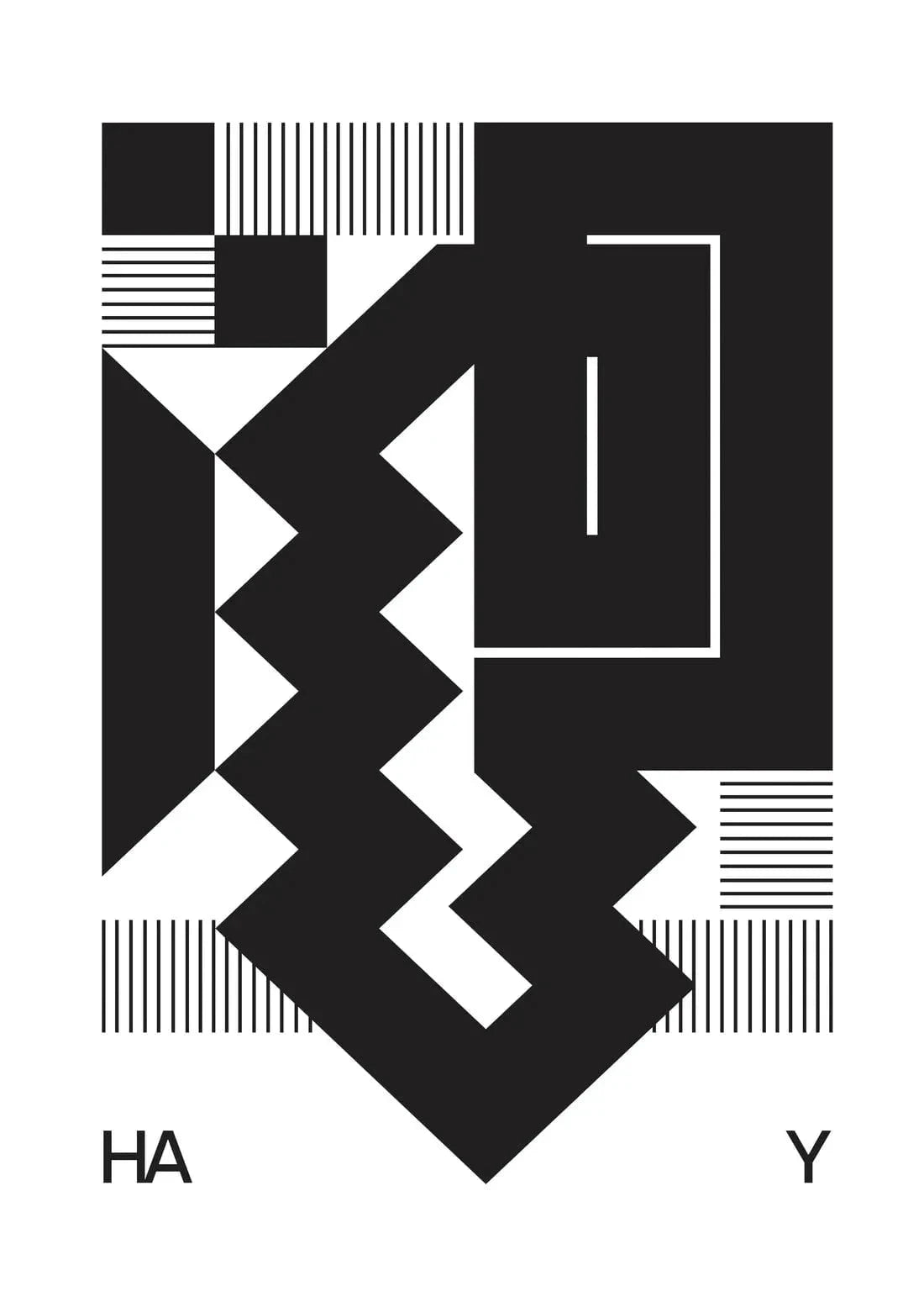 HAY contemporary wall art print by Przemek Bizoń - sold by DROOL