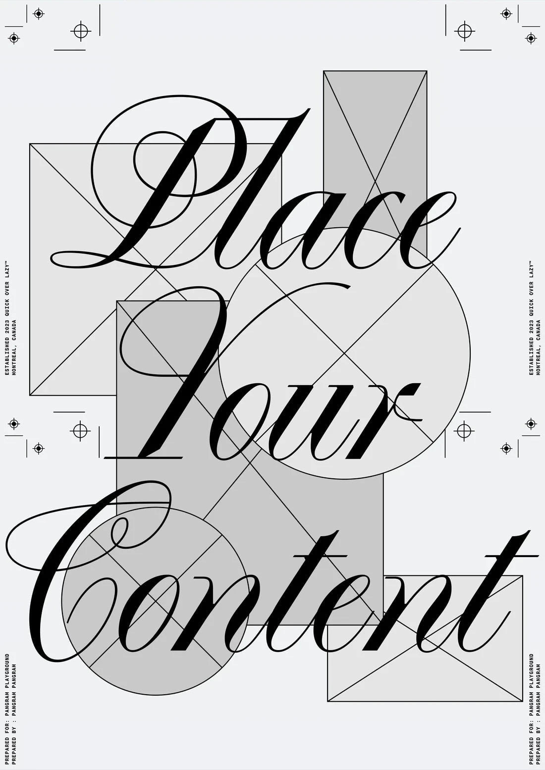 Place your content contemporary wall art print by Pangram Pangram Foundry - sold by DROOL