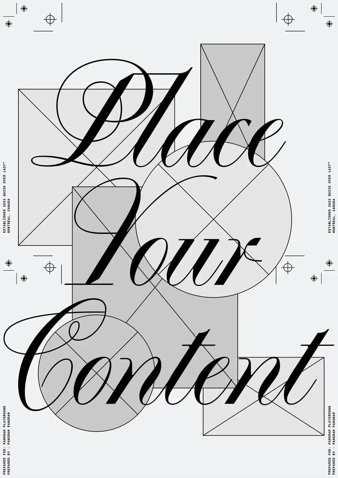 Place your content contemporary wall art print by Pangram Pangram Foundry - sold by DROOL