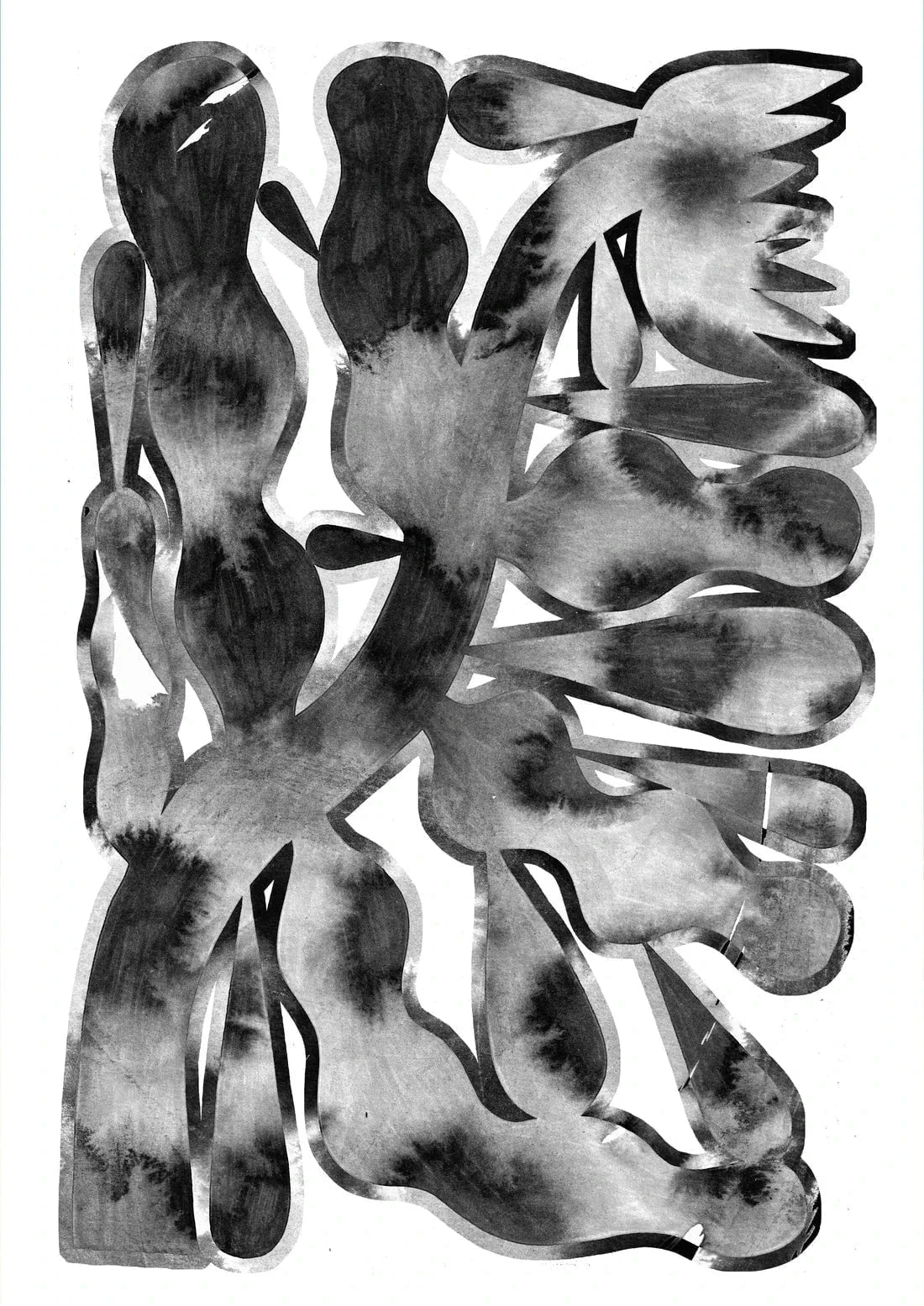 The drops and the Flower contemporary wall art print by Célestin Krier - sold by DROOL