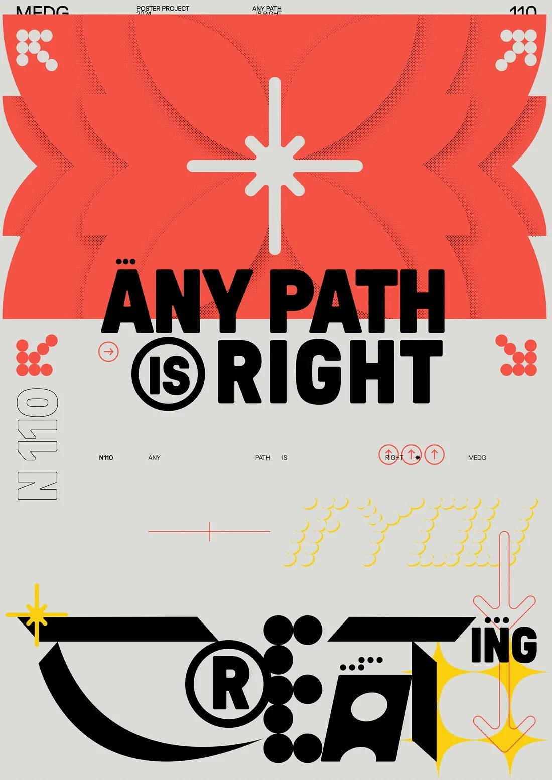 Any Path Is Right contemporary wall art print by MEDG - sold by DROOL