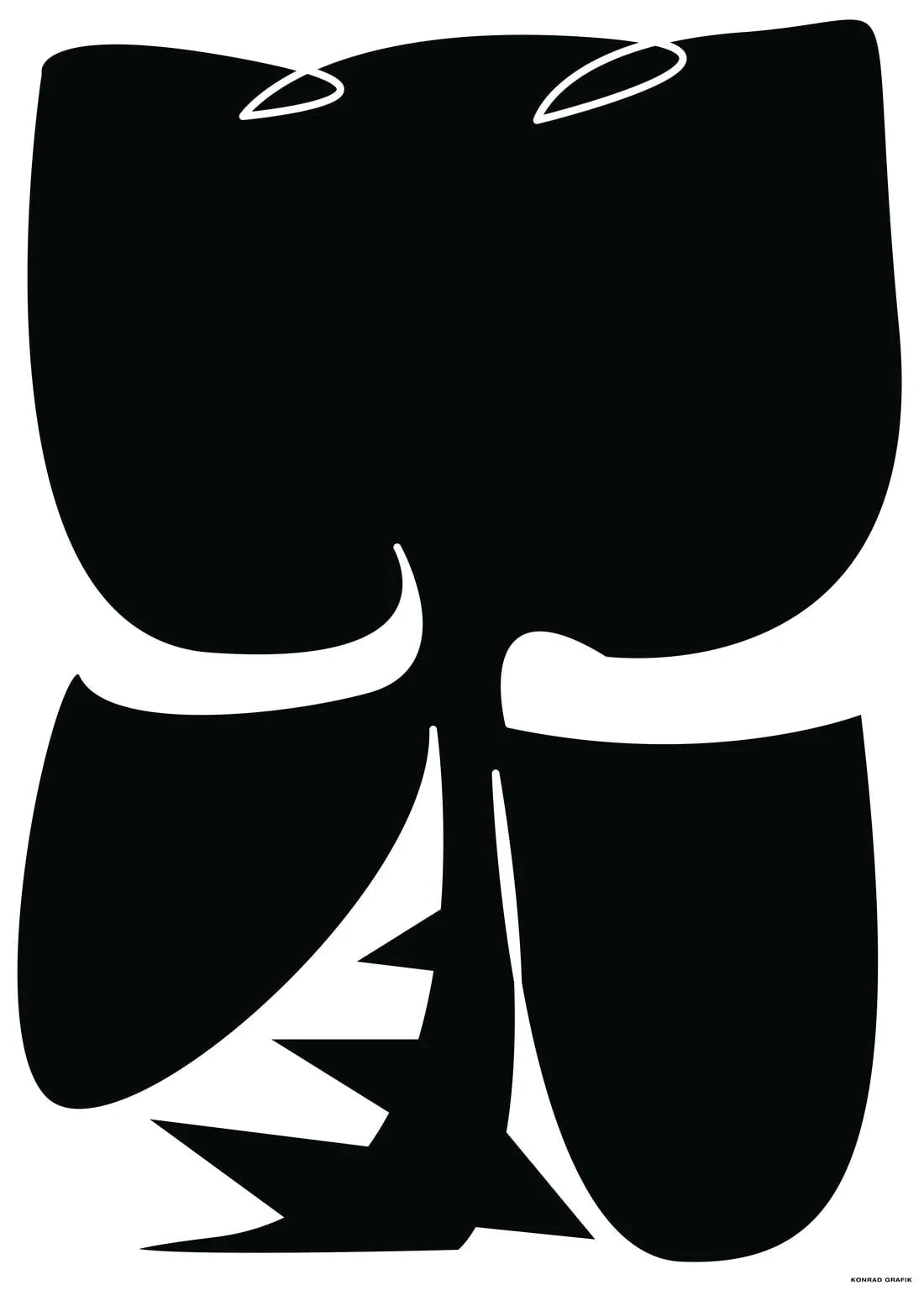 Black rose contemporary wall art print by Konrad Grafik - sold by DROOL