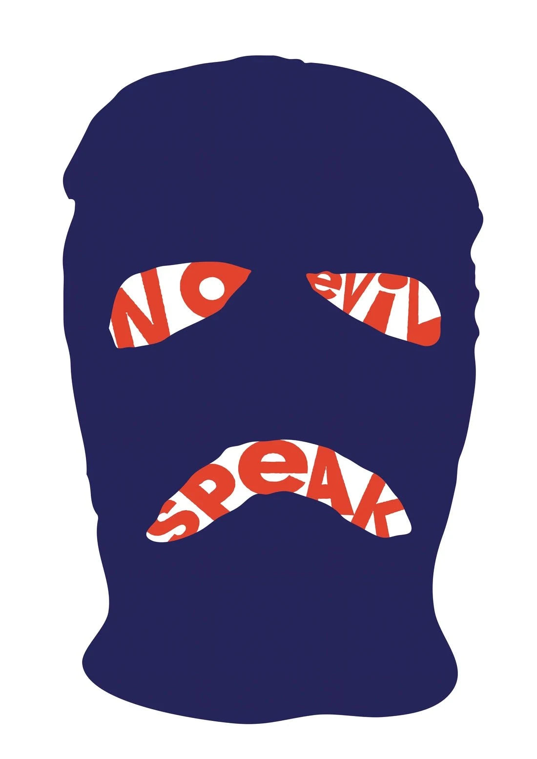 Speak no evil contemporary wall art print by Max Blackmore - sold by DROOL
