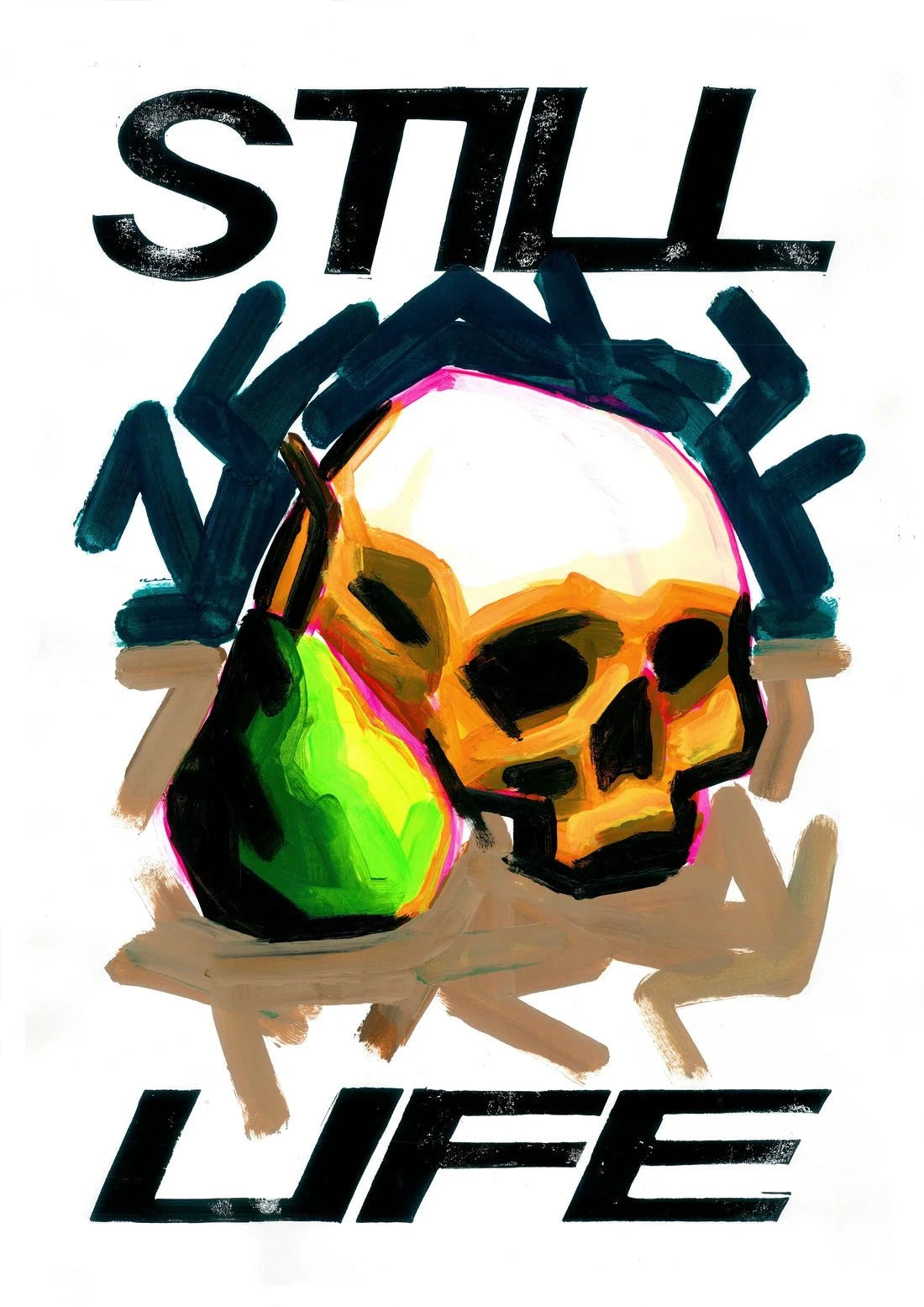 Skull Life contemporary wall art print by 3WillyT - sold by DROOL