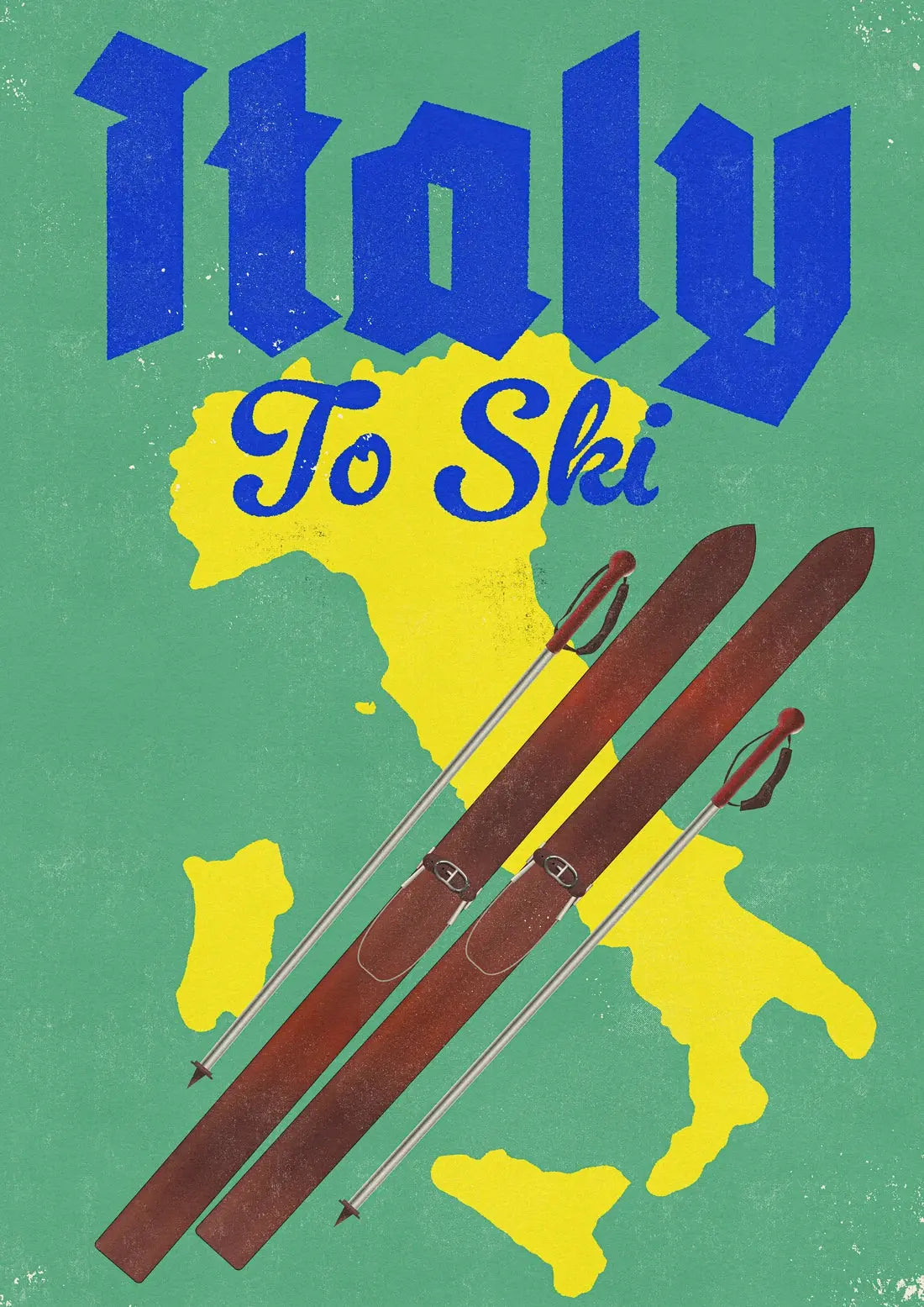 Italy Ski Travel Map