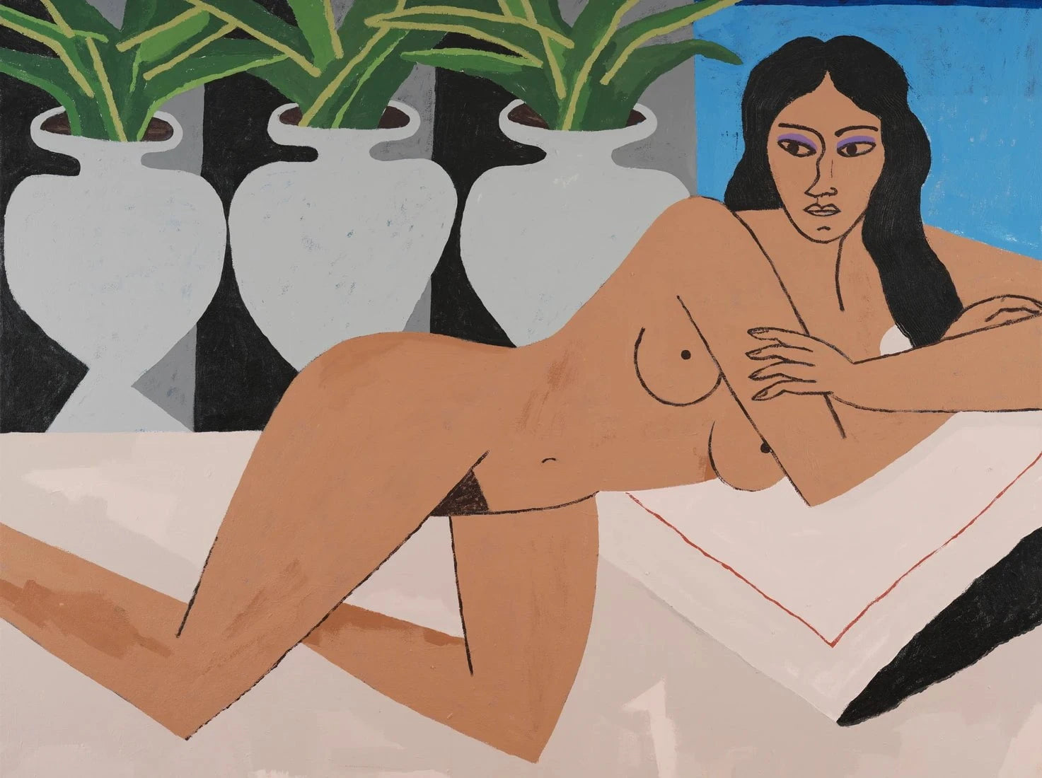 Figure In Repose no 3 contemporary wall art print by Colby Edwards - sold by DROOL