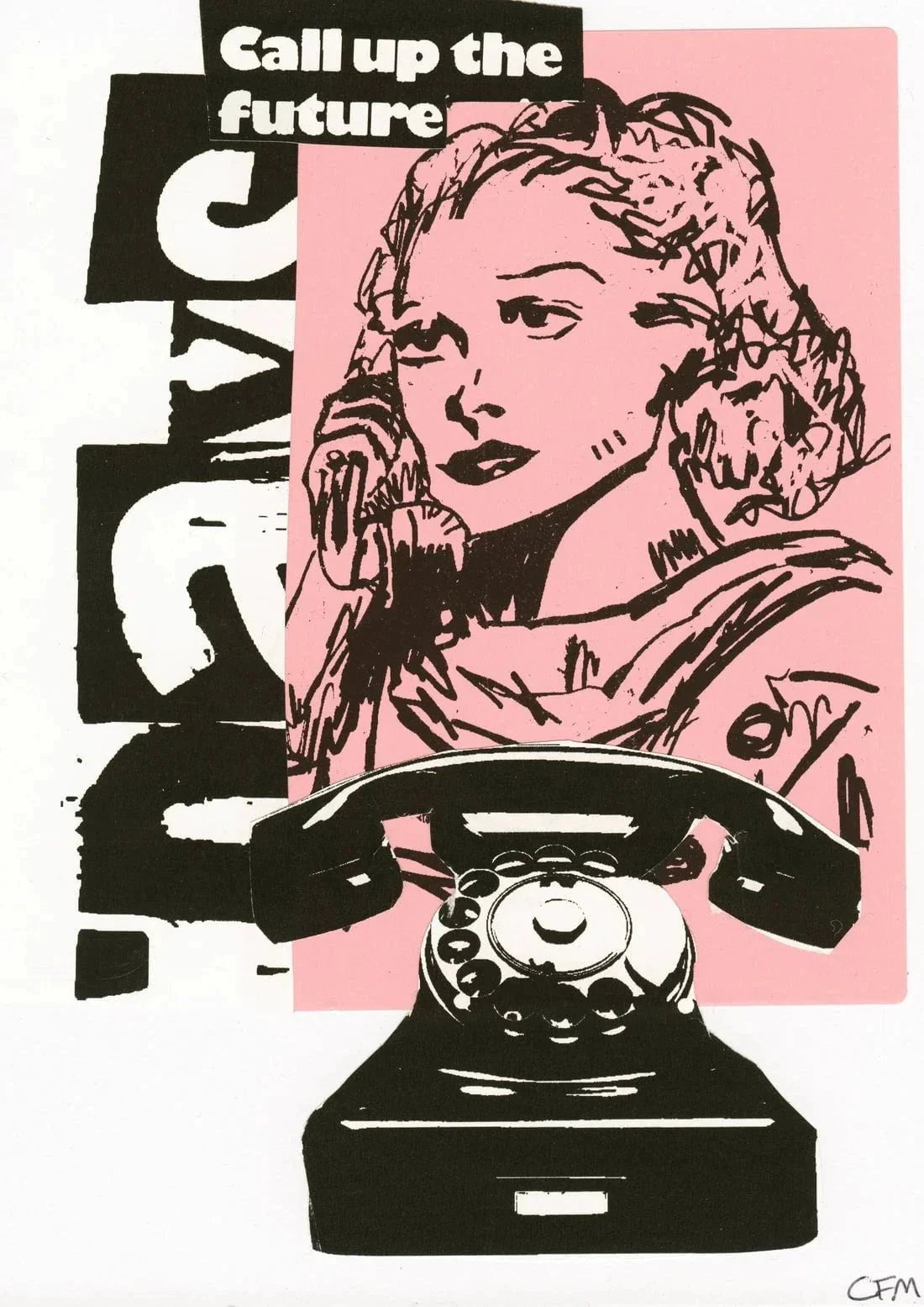 "Call Up" contemporary wall art print by Caitlin Flood-Molyneux - sold by DROOL