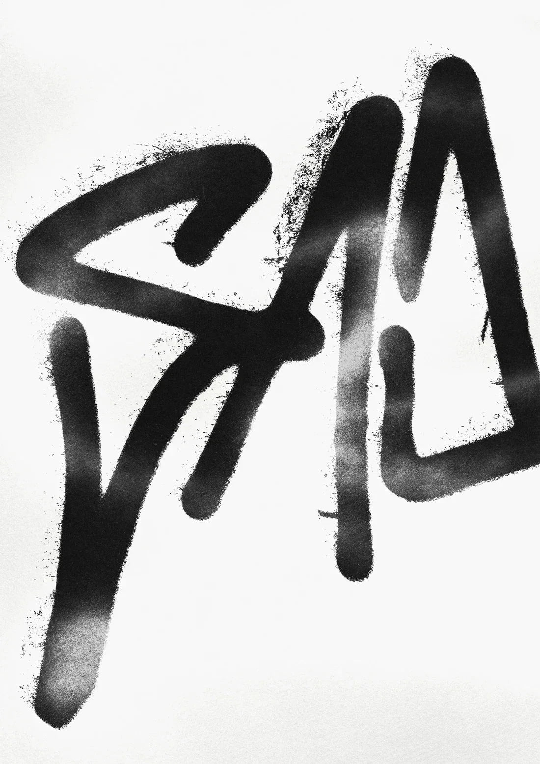 SAD contemporary wall art print by Sven Silk - sold by DROOL