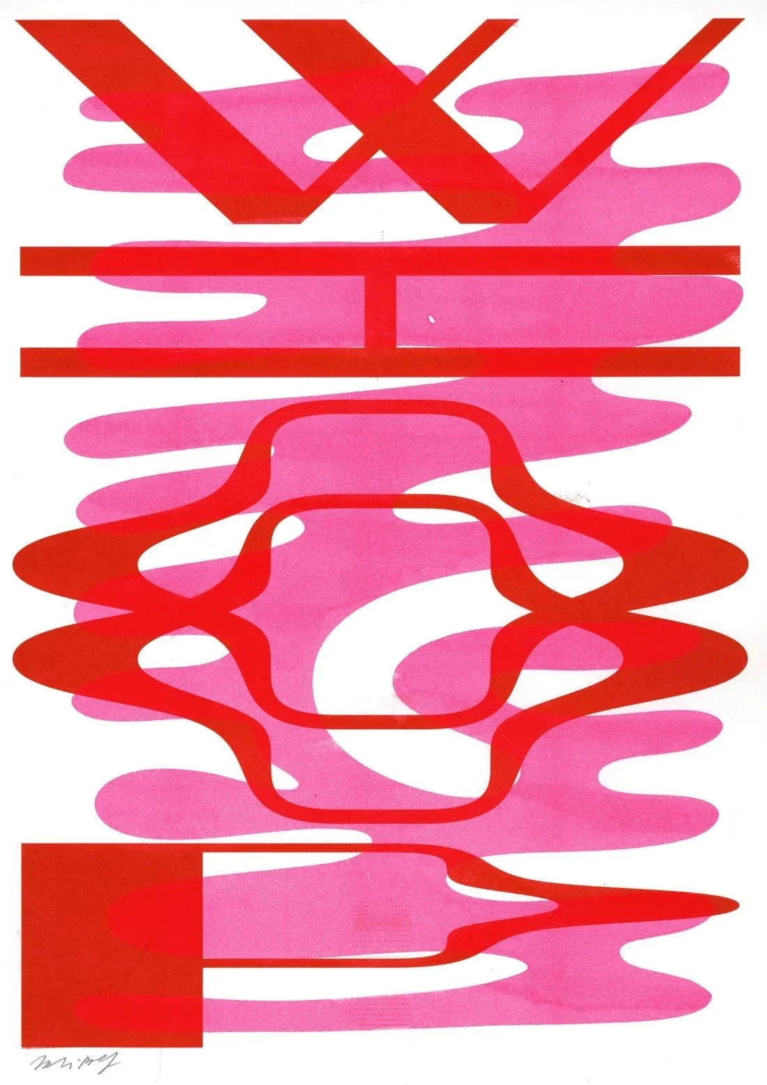 WHOOP contemporary wall art print by Bollo - sold by DROOL