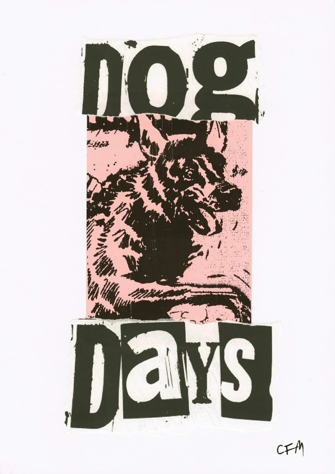 Dog Days contemporary wall art print by Caitlin Flood-Molyneux - sold by DROOL