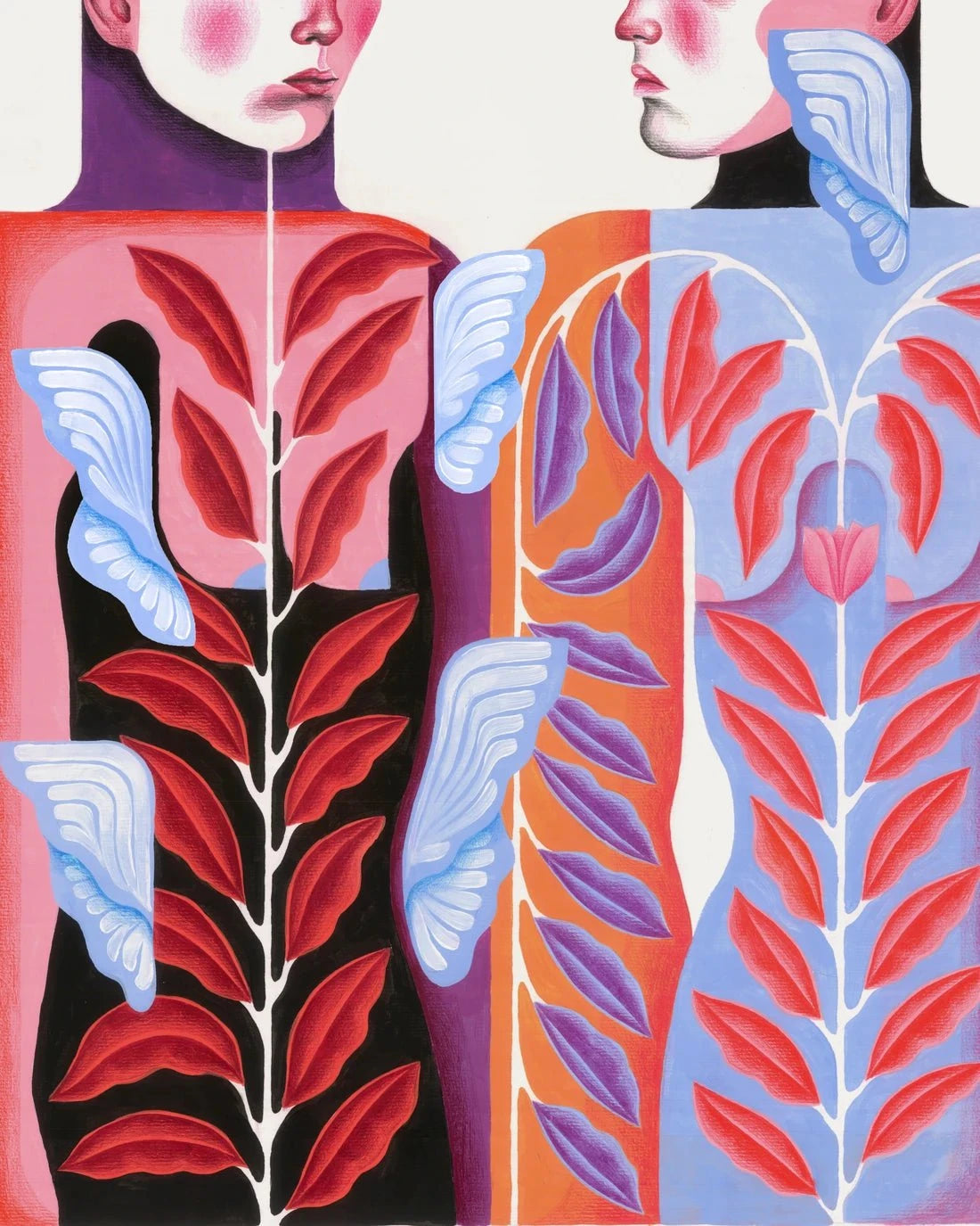 Sisters contemporary wall art print by Carla Petelski - sold by DROOL