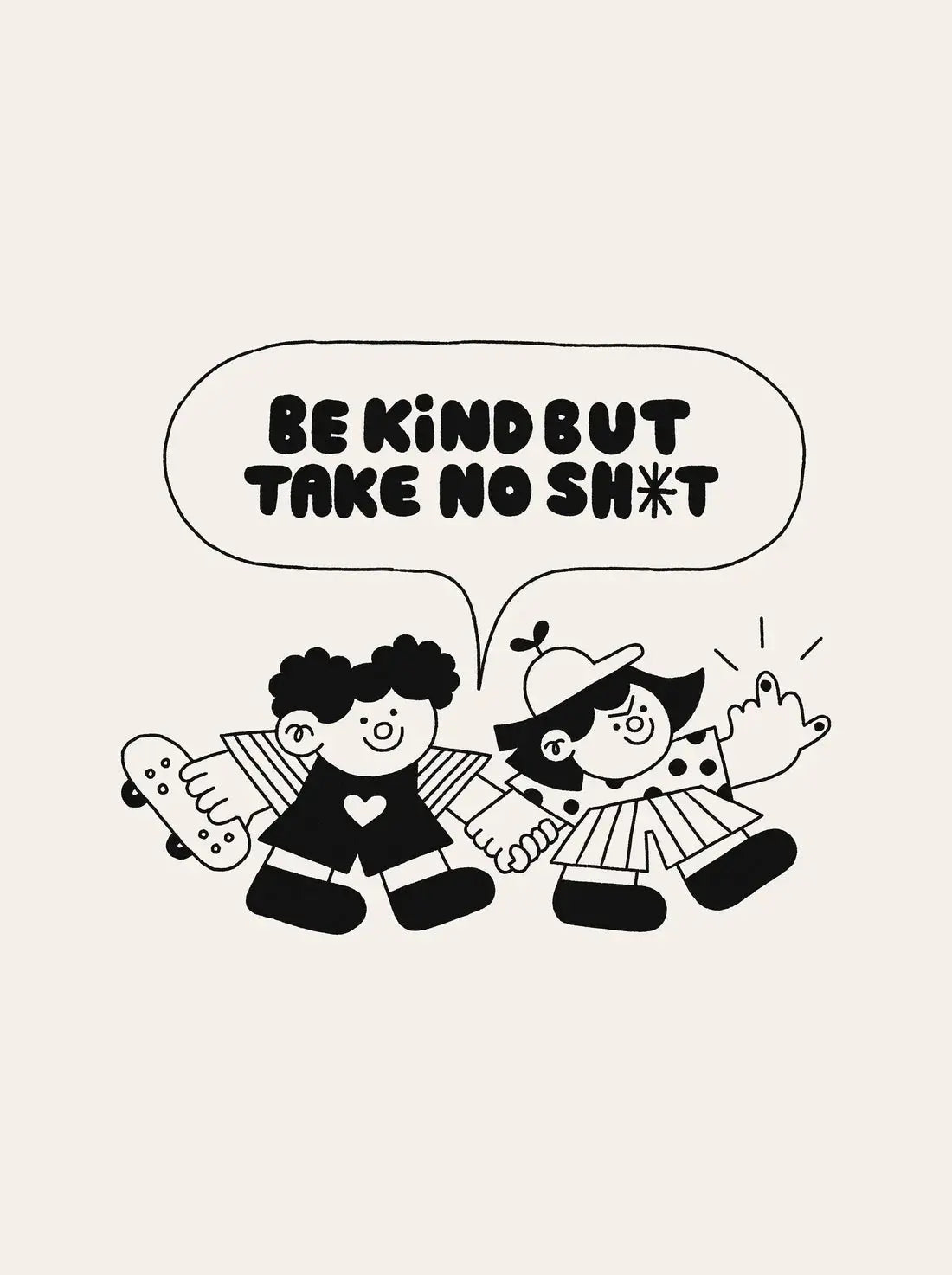 Be Kind contemporary wall art print by Bianca Beneduci Assad - sold by DROOL