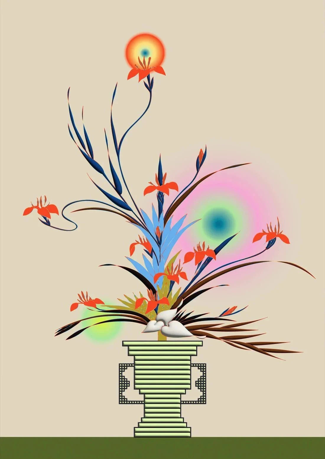 Changing Seasons III contemporary canvas art print by Brindha Kumar - sold by DROOL