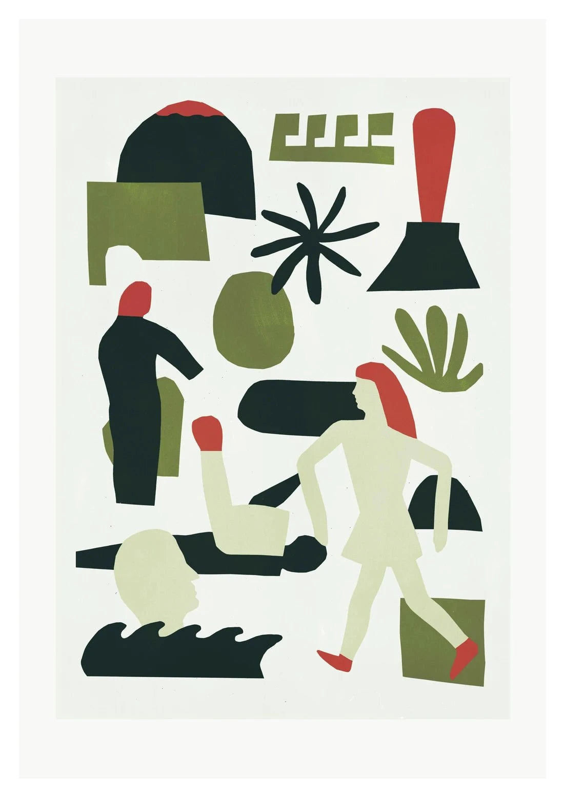 Aquarius contemporary wall art print by Rikki Hewitt - sold by DROOL