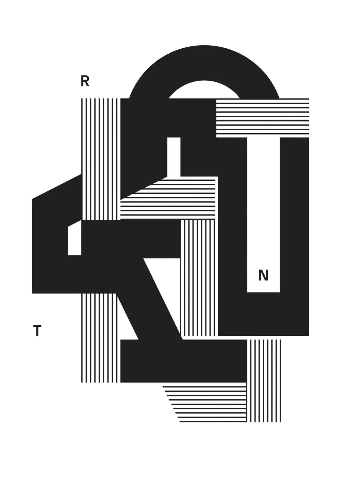 RNT contemporary wall art print by Przemek Bizoń - sold by DROOL