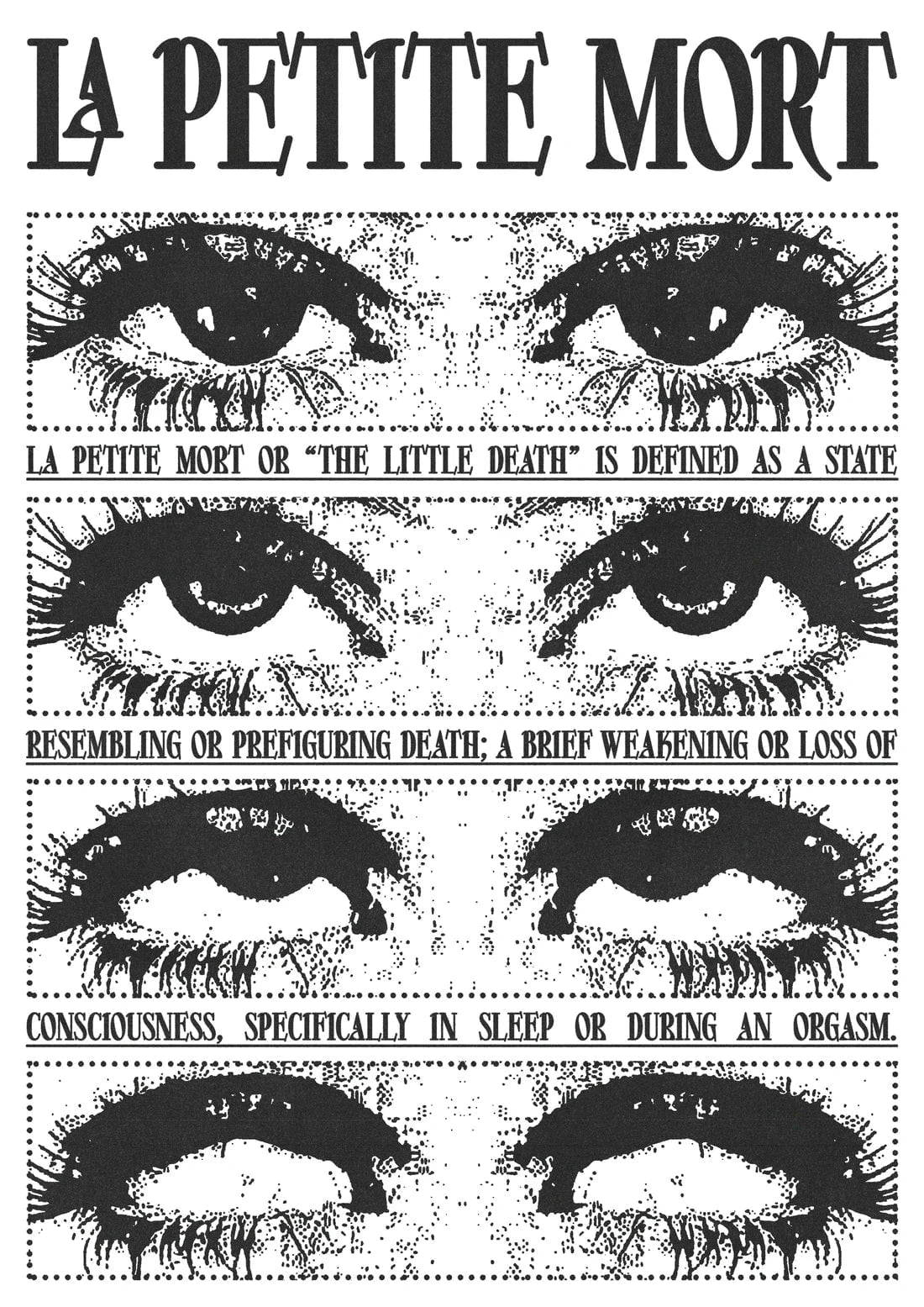 The Little Death (Mono) contemporary wall art print by Utsav Verma - sold by DROOL