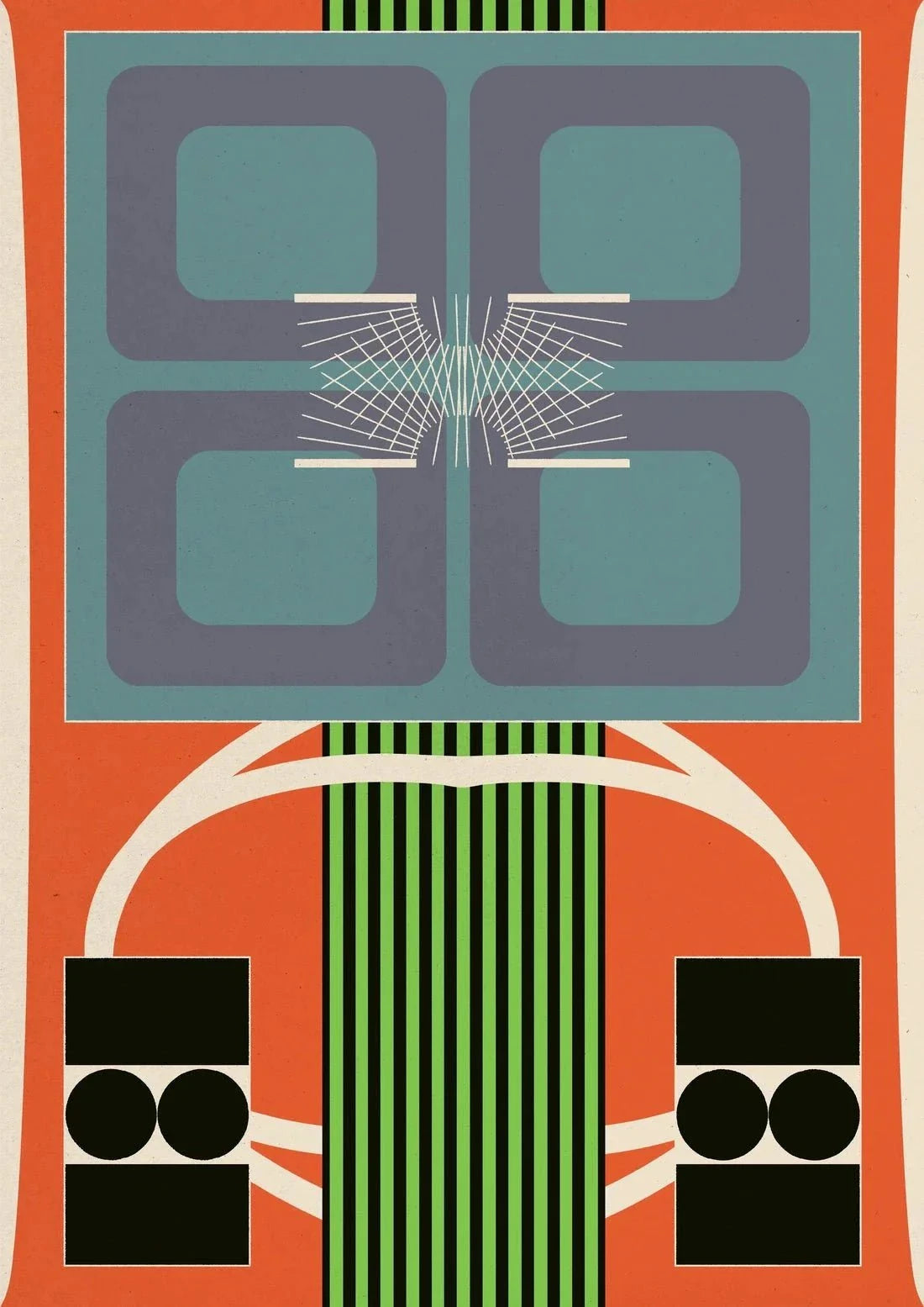 Coexistence contemporary wall art print by Tristan Huschke - sold by DROOL