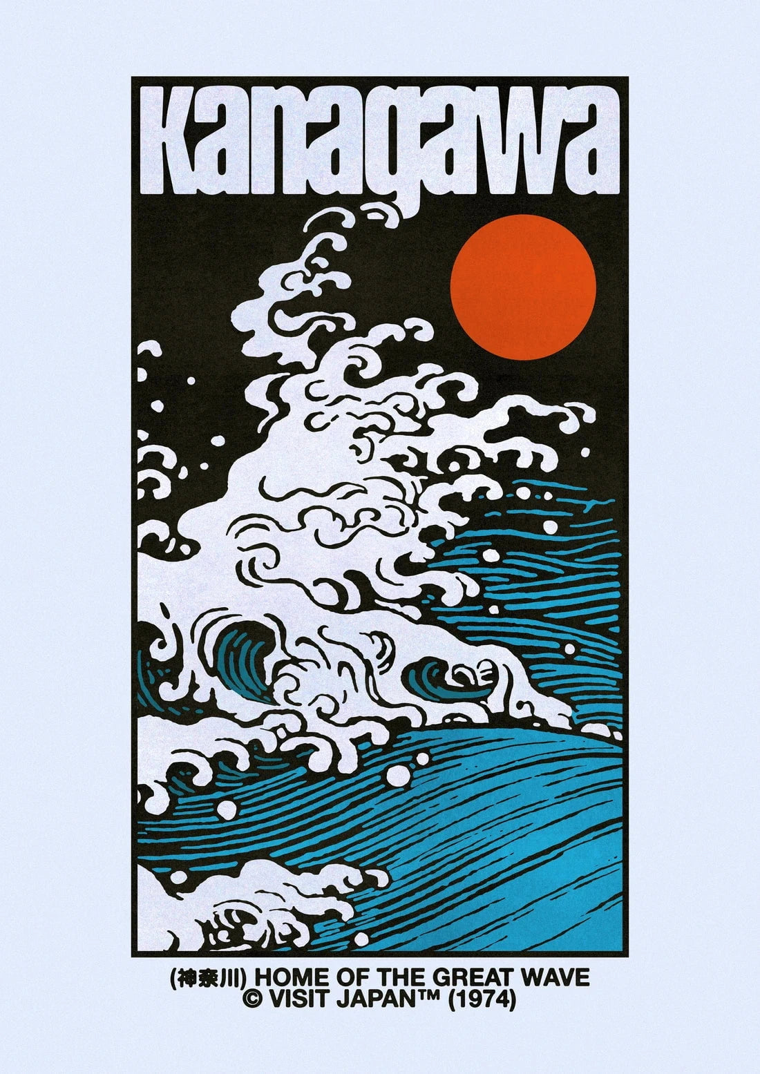 Kanagawa contemporary wall art print by Othman Zougam - sold by DROOL