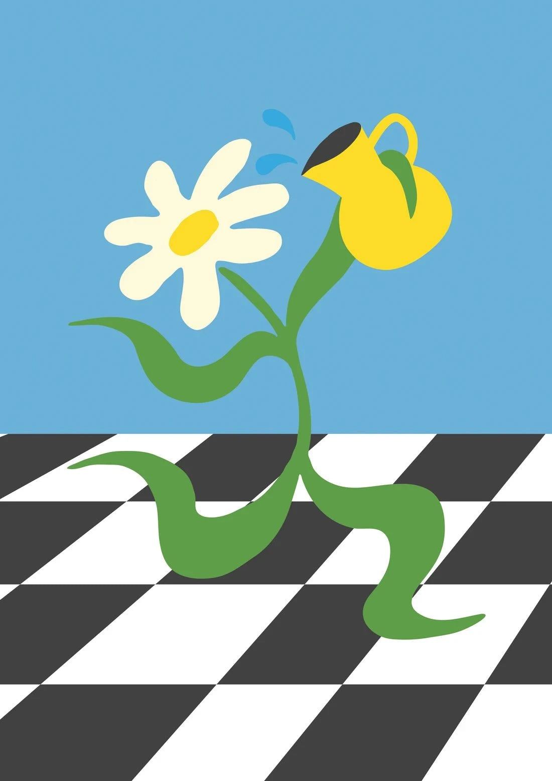 Flower 6 contemporary wall art print by Max Blackmore - sold by DROOL