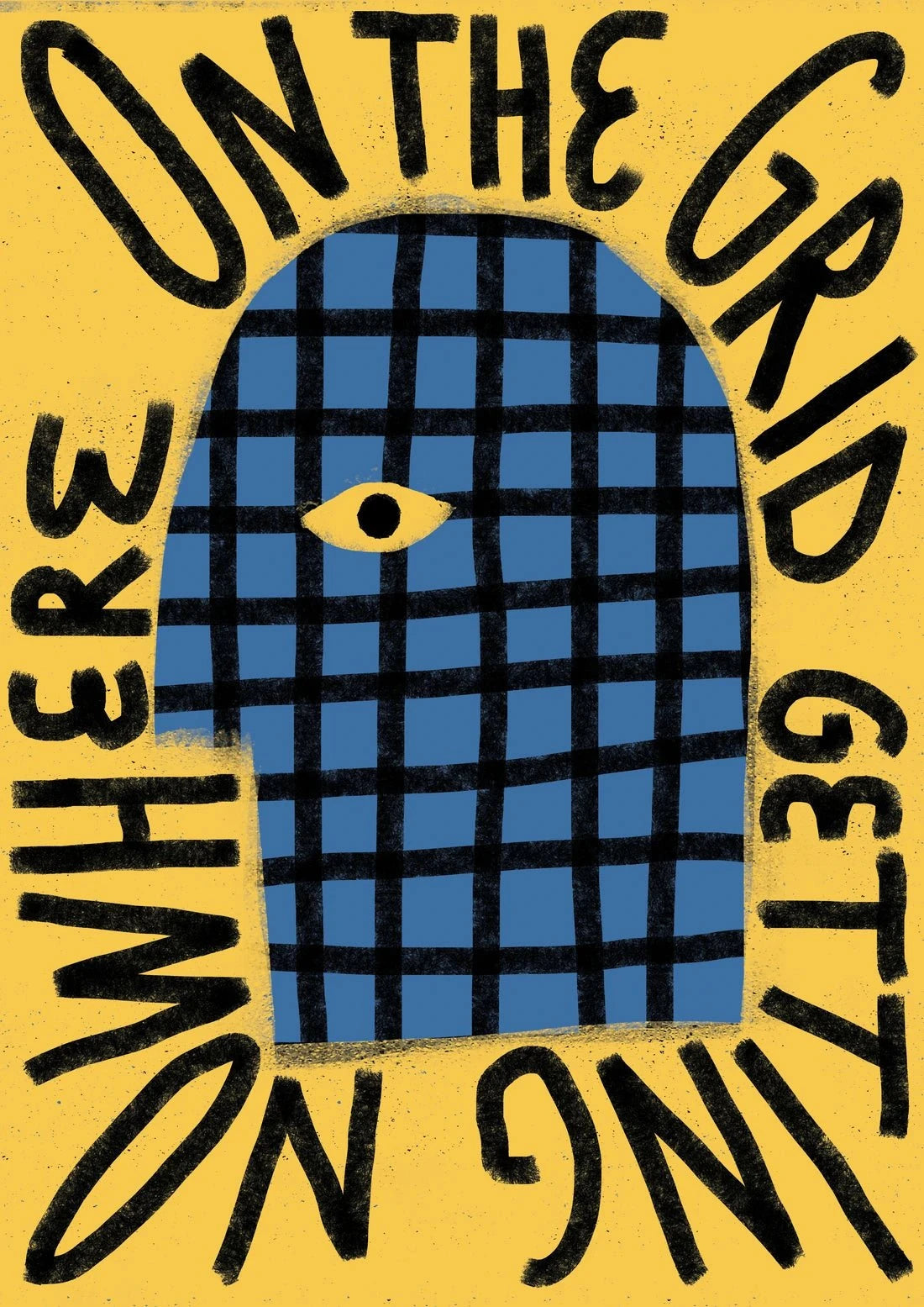 On The Grid Getting Nowhere contemporary wall art print by Carilla Karahan - sold by DROOL