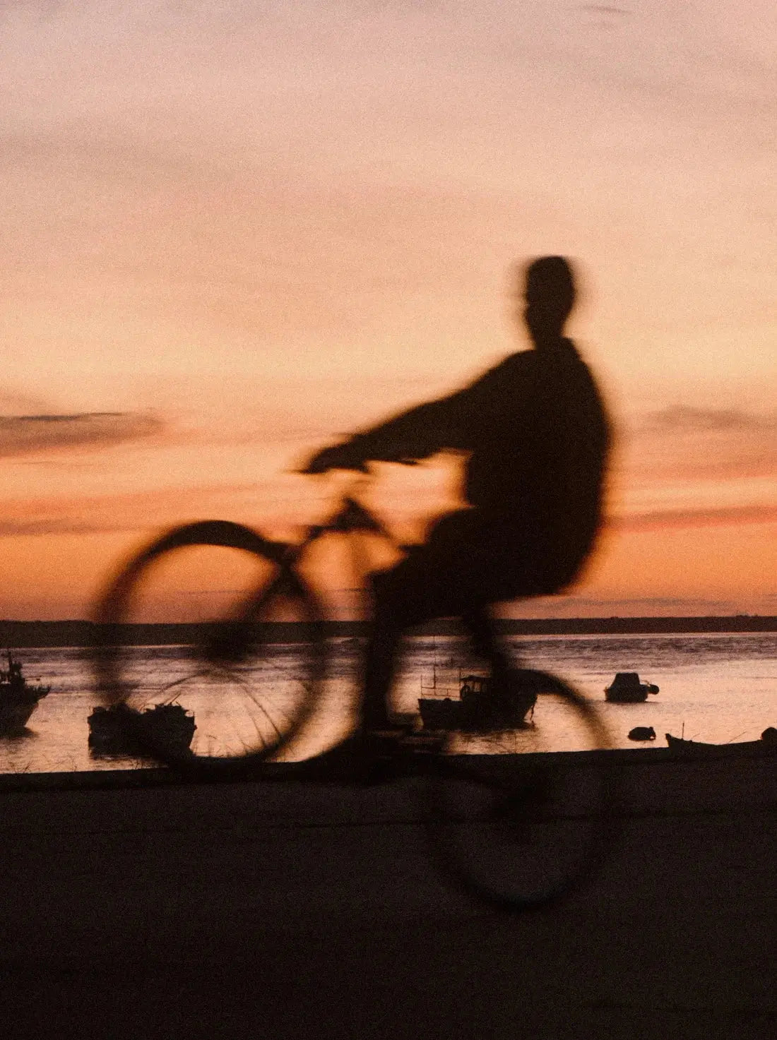 Sunset Cyclist contemporary wall art print by Florian Maas - sold by DROOL