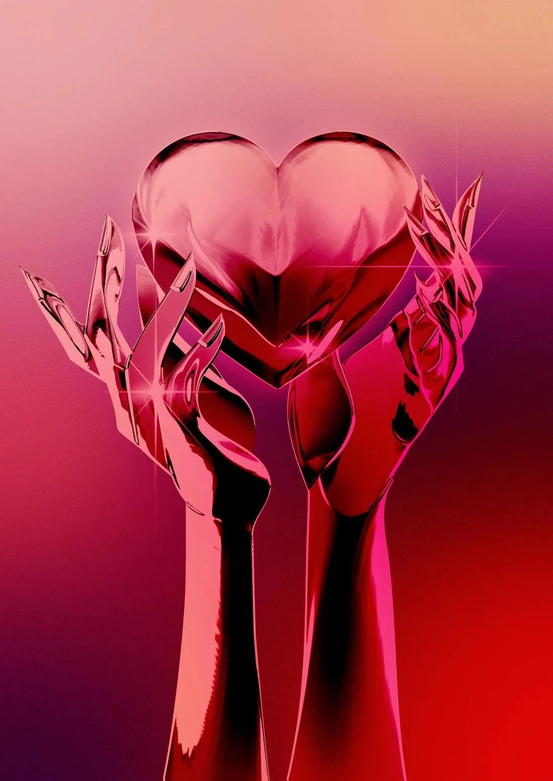 Chrome Heart - Print by Paulina Almira | DROOL Art Chrome Heart - Print by Paulina Almira | DROOL Art